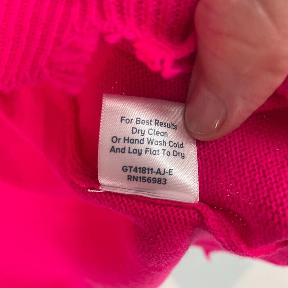 Evereve Conroy Hot Pink Distressed Cropped Cardigan Alison Joy NWT Size Small - Picture 7 of 14